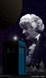 [IMAGE: Tribute to Pertwee - © Chris Sutor used with permission]